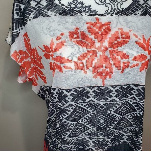 𝅺Sun and moon medium womens floral sheer blouse new without tags - Picture 2 of 8